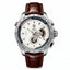 Tag Heuer | Silver Dial Chronograph Watch with Premium Brown Leather Strap - Wristlines