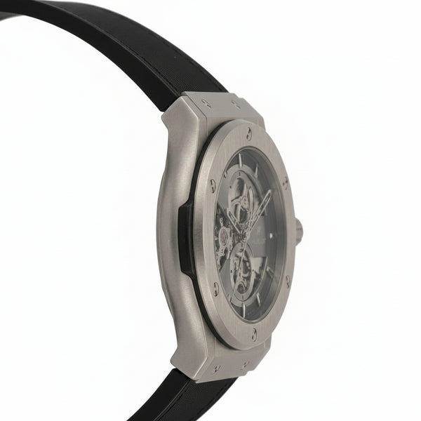 Hublot | Automatic Skeleton Watch – Matte Gold & Matte Silver - Wristlines