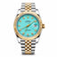 Rolex Oyster Perpetual Datejust Turquoise | Classic Two-Tone Luxury Watch – Turquoise Diamond Dial & Fluted Bezel - Wristlines