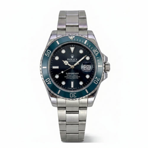 Rolex Submariner | Green Bezel Automatic Watch - Wristlines