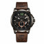 Tubular | 2.6410 Rugged Sport Watch – Gunmetal Case & Brown Leather Strap - Wristlines